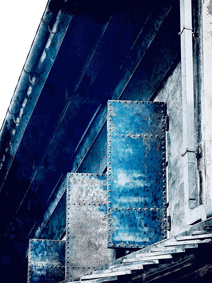 Photograph of Blue Shutters, Japan