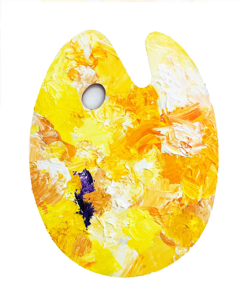 Yellow Color Palette in Acrylic Paint